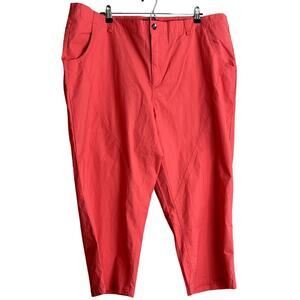 Ellos Chino Pants Women 24 Orange Plus Size Flattering Coastal Cropped Capri